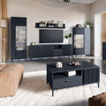 Lusaka Display Cabinet 1 Door in Black Graphite - image 5