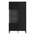 Lusaka Display Cabinet 2 Door in Black Graphite - image 2