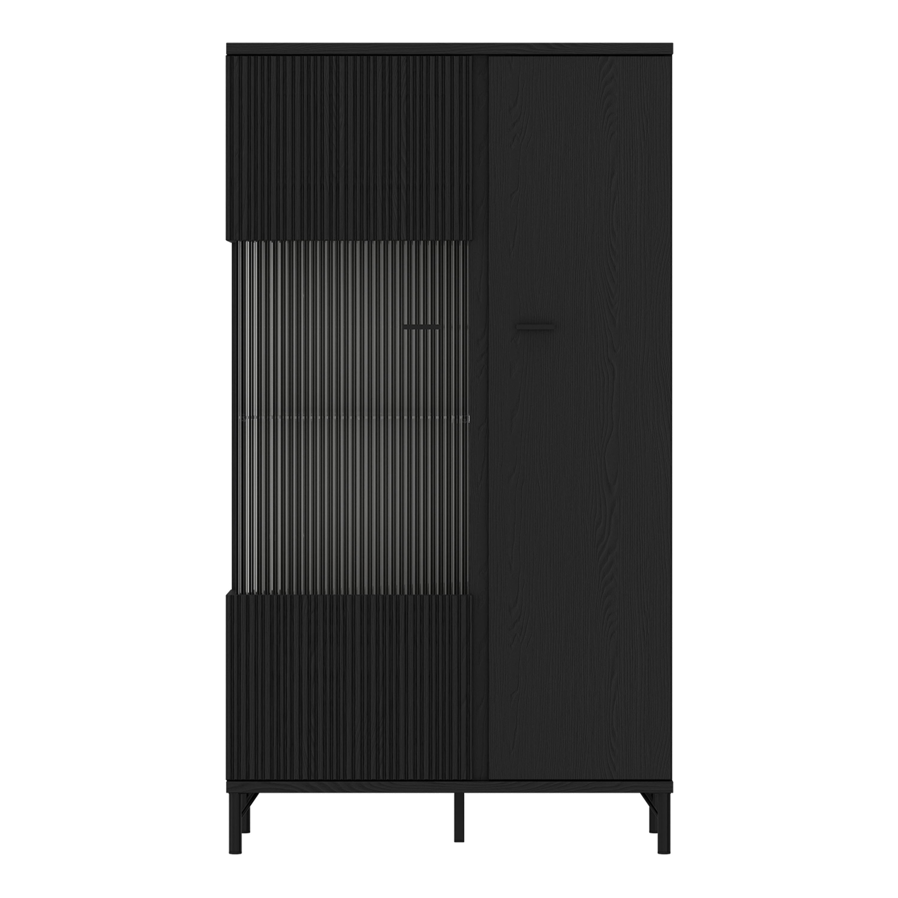 Lusaka Display Cabinet 2 Door in Black Graphite - image 2
