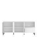 Avenale Wide TV Cabinet 2 Door 1 Drawer in Alpine White High Gloss - image 3
