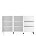 Avenale Sideboard 2 Door 3 Drawer in Alpine White High Gloss - image 3