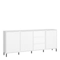 Avenale Sideboard 3 Door 3 Drawer in Alpine White High Gloss