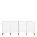 Avenale Sideboard 3 Door 3 Drawer in Alpine White High Gloss - image 2