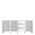 Avenale Sideboard 3 Door 3 Drawer in Alpine White High Gloss - image 3