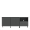 Avenale Wide TV Cabinet 2 Door 1 Drawer in Anthracite - image 2