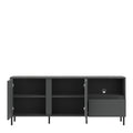 Avenale Wide TV Cabinet 2 Door 1 Drawer in Anthracite - image 3
