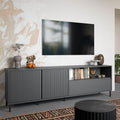 Avenale TV Cabinet 2 Door 1 Drawer in Anthracite - image 4