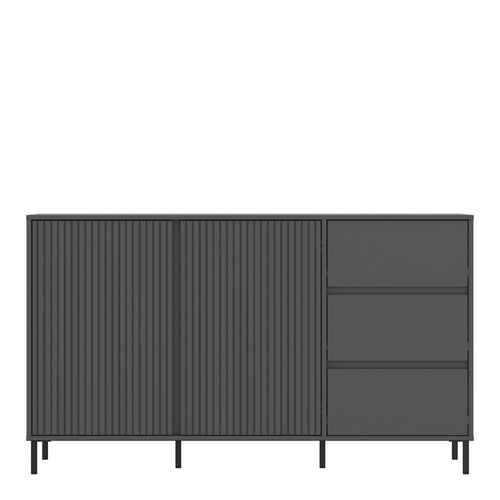 Avenale Sideboard 2 Door 3 Drawer in Anthracite - image 2