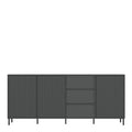 Avenale Sideboard 3 Door 3 Drawer in Anthracite - image 2