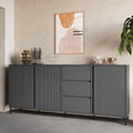 Avenale Sideboard 3 Door 3 Drawer in Anthracite - image 4