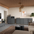 Avenale Sideboard 3 Door 3 Drawer in Anthracite - image 5
