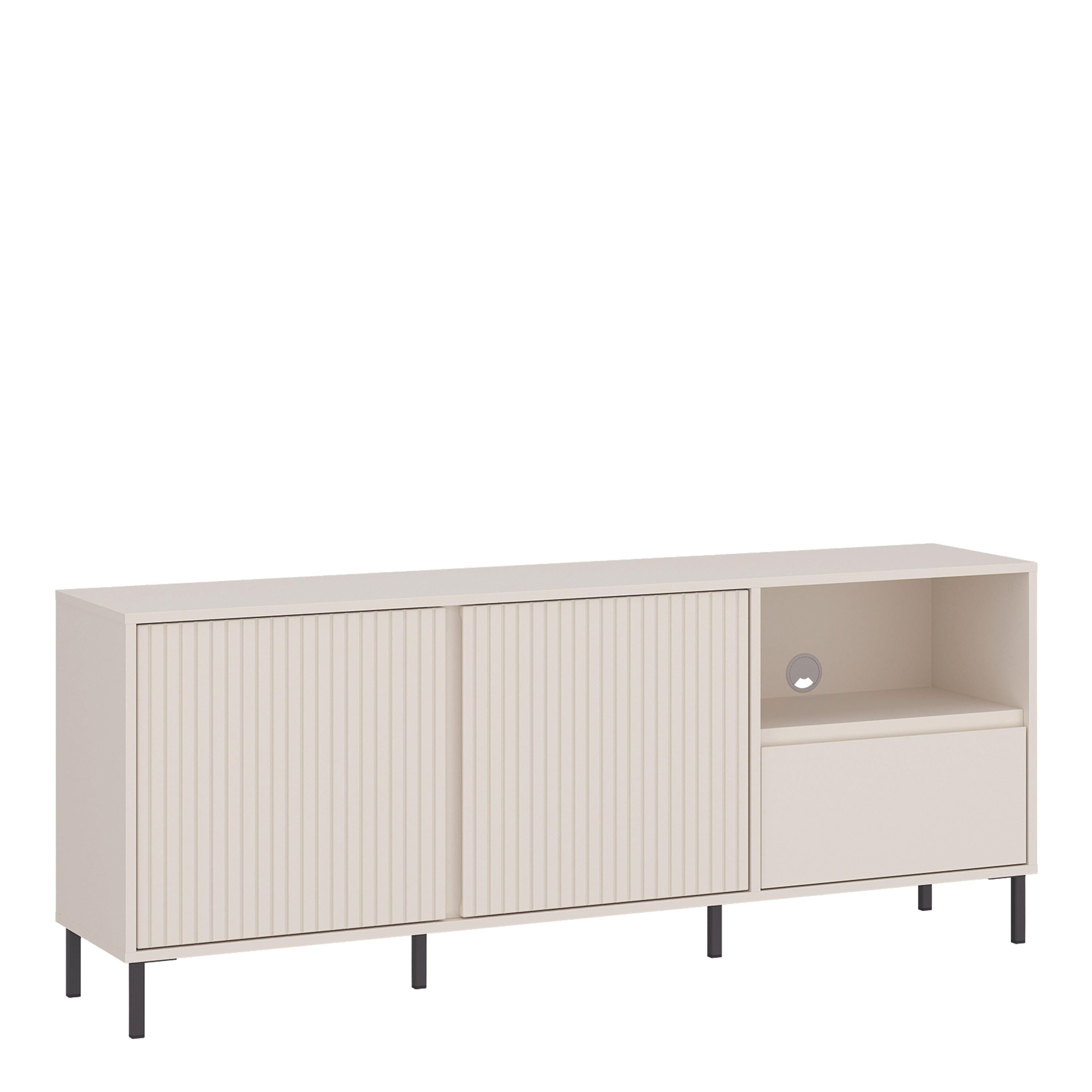 Avenale Wide TV Cabinet 2 Door 1 Drawer in Cashmere