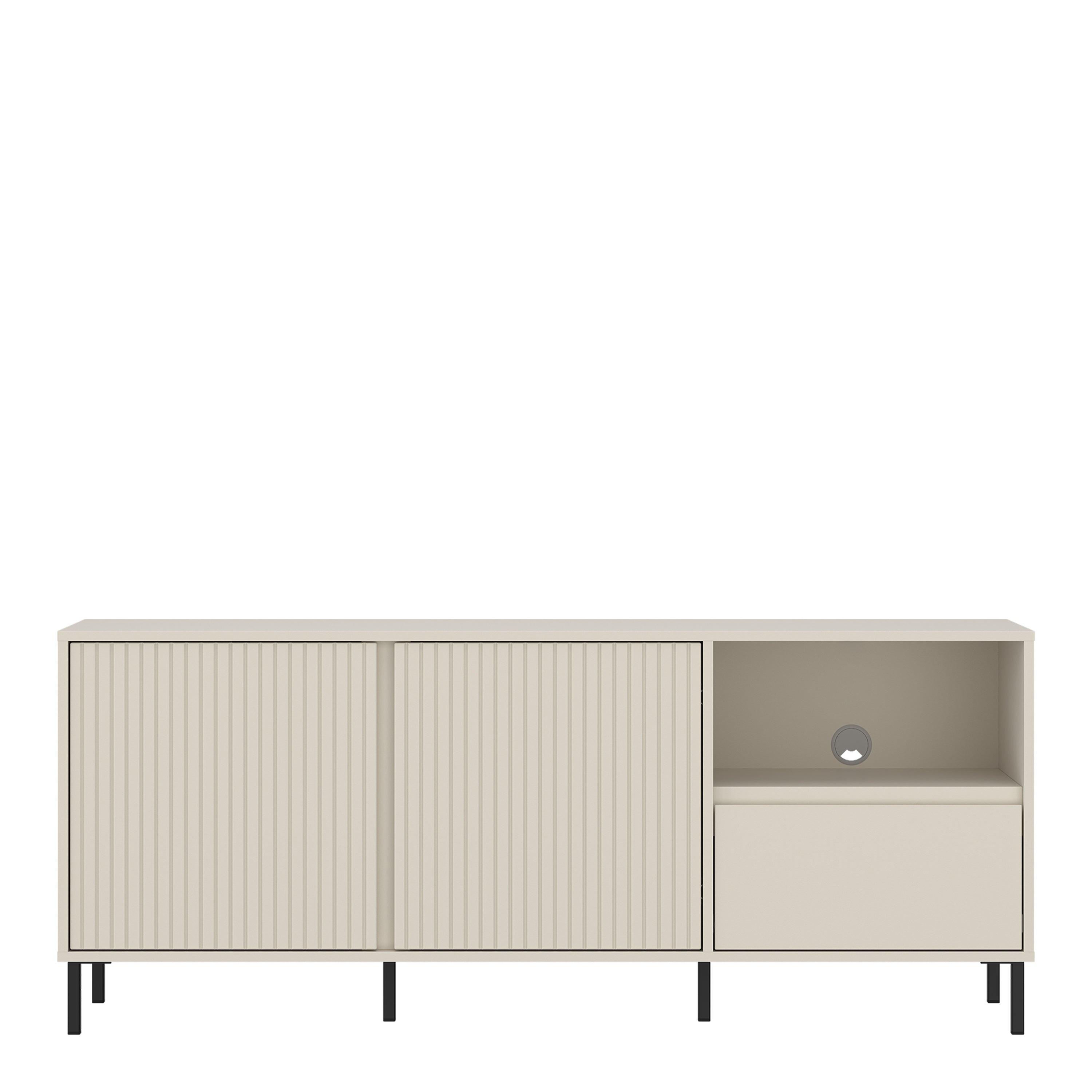Avenale Wide TV Cabinet 2 Door 1 Drawer in Cashmere - image 2