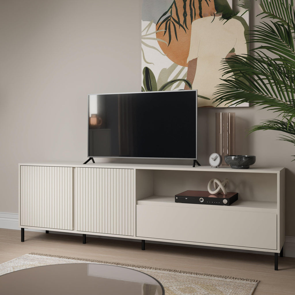 Avenale TV Cabinet 2 Door 1 Drawer in Cashmere - image 4