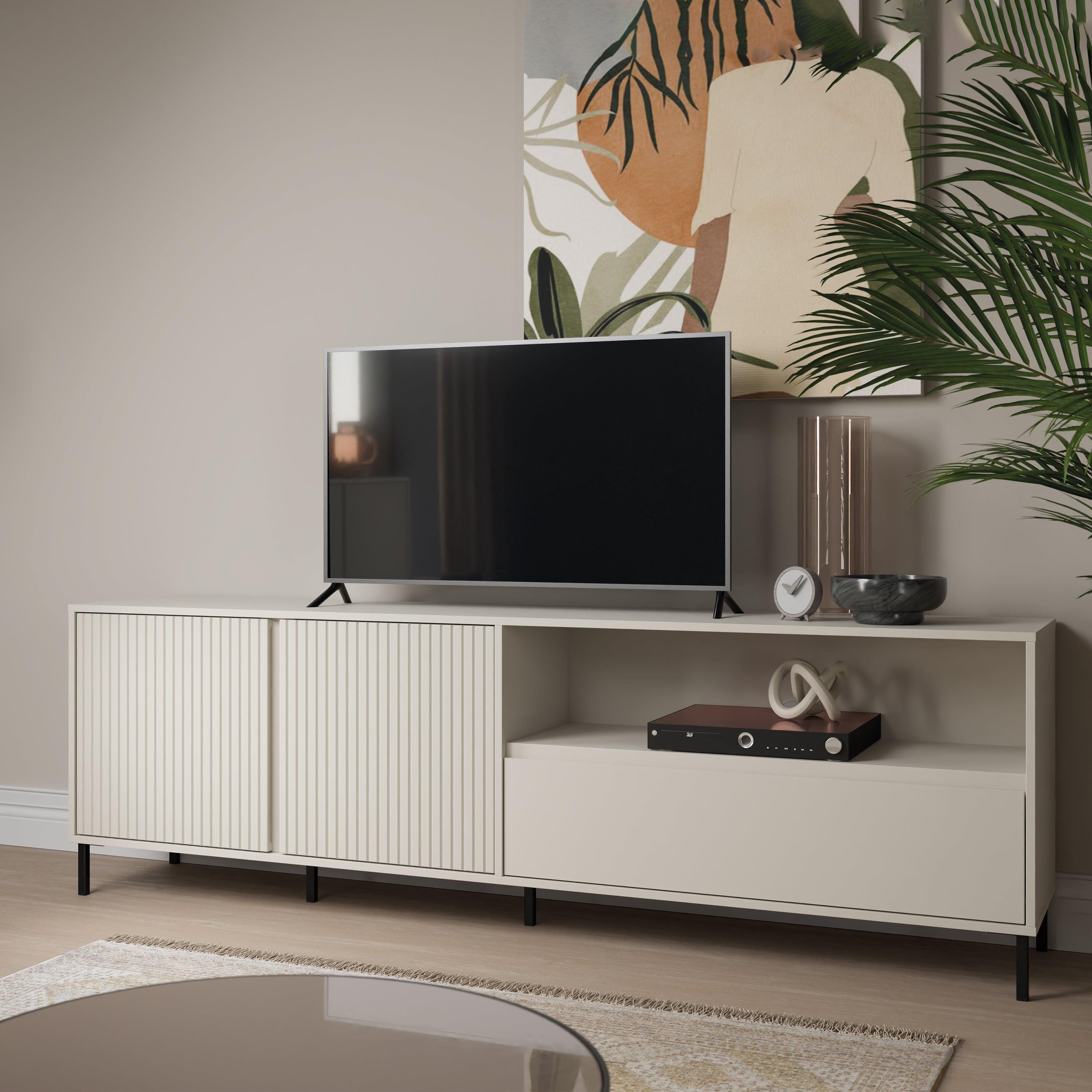 Avenale TV Cabinet 2 Door 1 Drawer in Cashmere - image 4