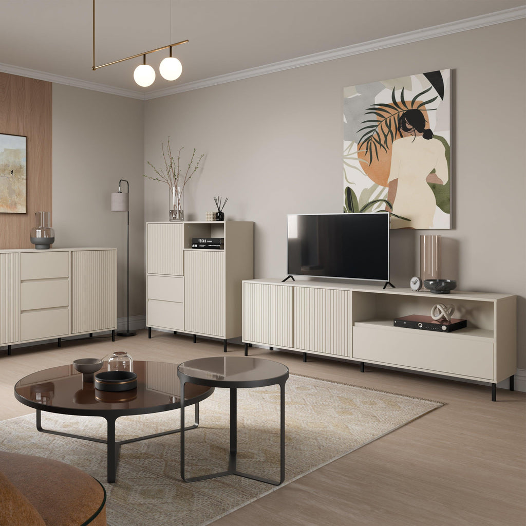 Avenale TV Cabinet 2 Door 1 Drawer in Cashmere - image 5