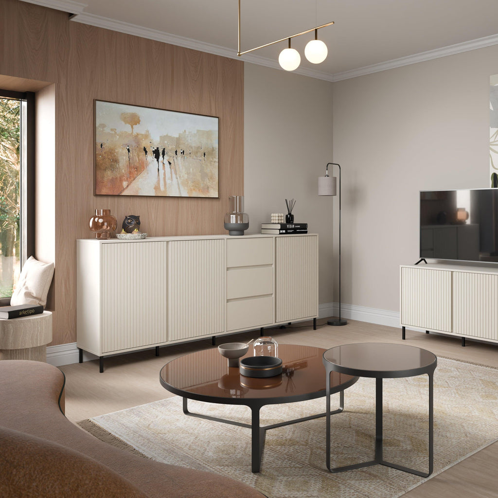 Avenale Sideboard 3 Door 3 Drawer in Cashmere - image 5