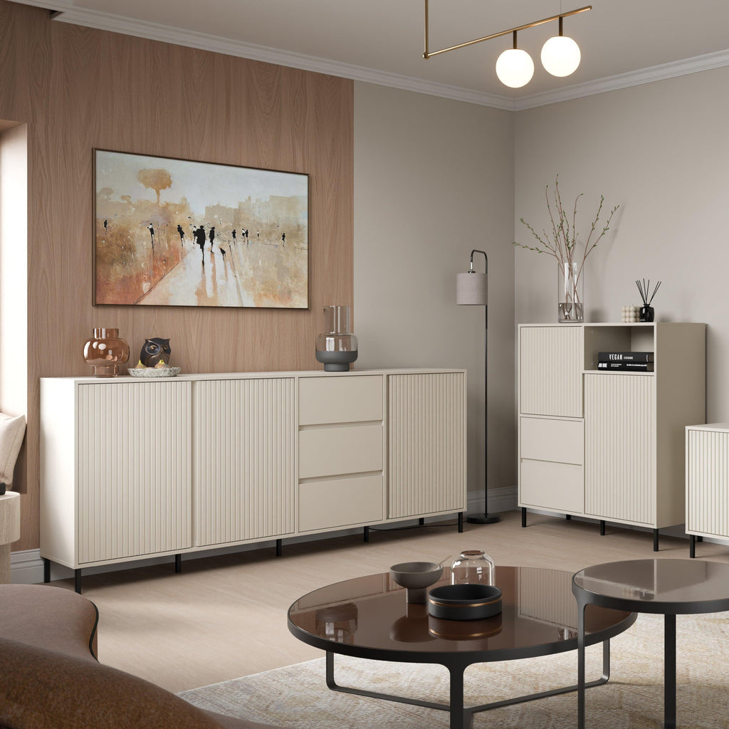Avenale Sideboard 3 Door 3 Drawer in Cashmere - image 6