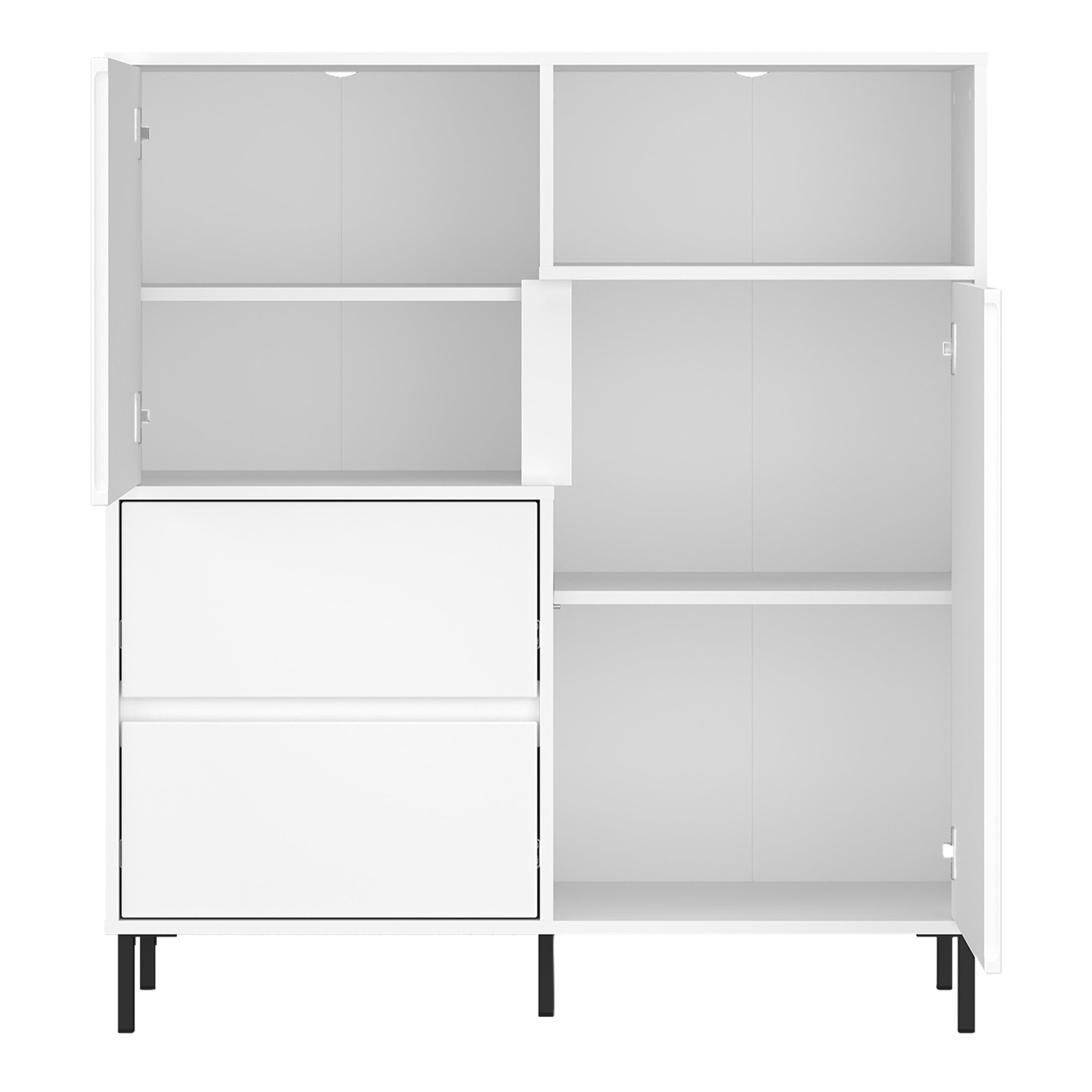 Avenale Sideboard 2 Door 2 Drawer in Alpine White High Gloss - image 3
