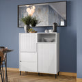 Avenale Sideboard 2 Door 2 Drawer in Alpine White High Gloss - image 4