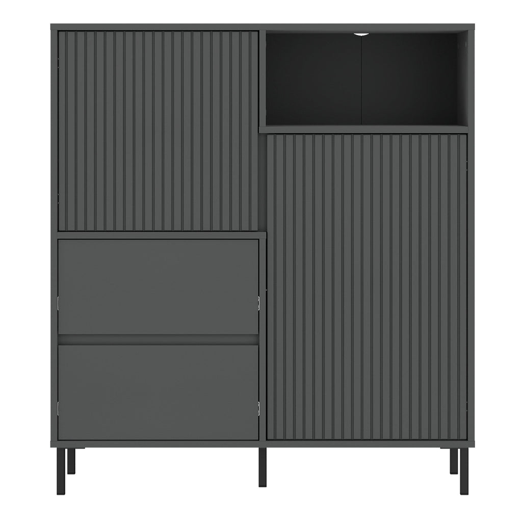Avenale Sideboard 2 Door 2 Drawer in Anthracite - image 2