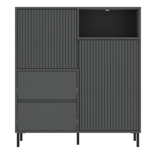 Avenale Sideboard 2 Door 2 Drawer in Anthracite - image 2
