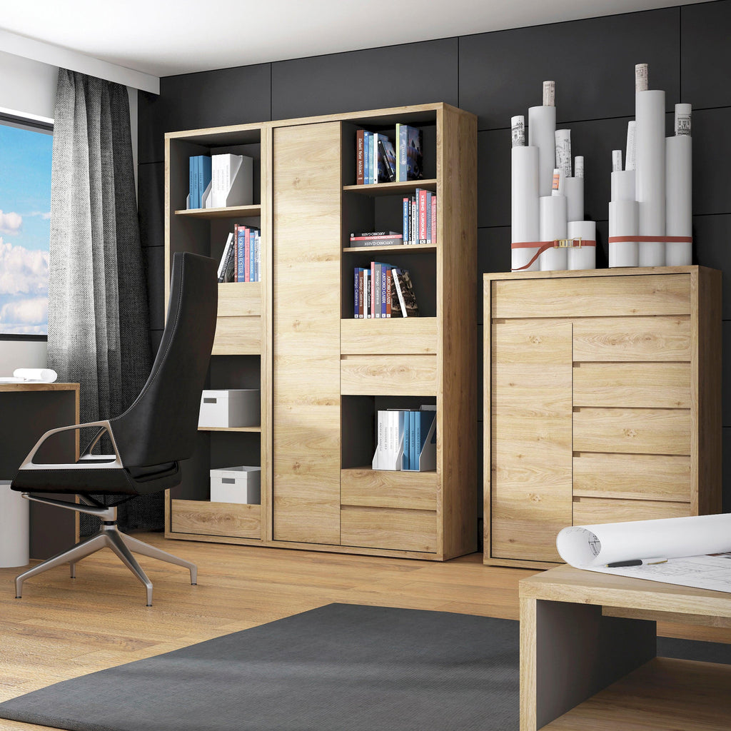 Shetland Tall Wide 1 Door 4 Drawer Bookcase - image 5