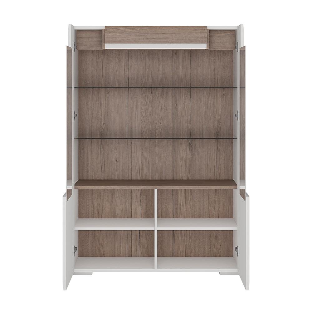 Toronto Low Glazed 2 Door Display Cabinet with Internal Shelves (inc. Plexi Lighting) - image 3