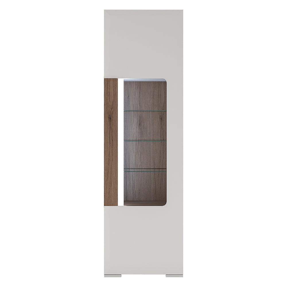 Toronto Tall Narrow Glazed Display Cabinet with Internal Shelves (inc. Plexi Lighting) - image 2