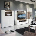 Toronto Tall Narrow Glazed Display Cabinet with Internal Shelves (inc. Plexi Lighting) - image 5
