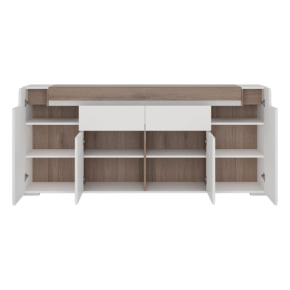 Toronto Wide 4 Door 2 Drawer Sideboard (inc. Plexi Lighting) - image 3