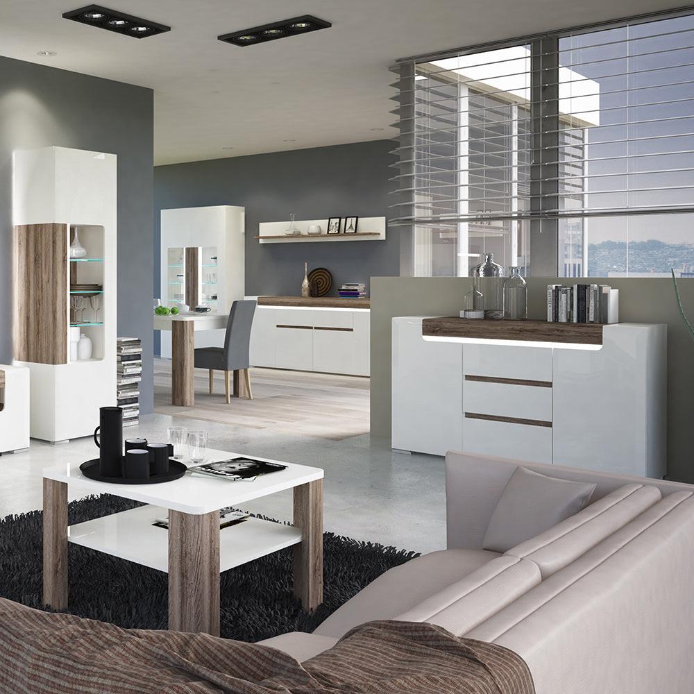 Toronto Wide 4 Door 2 Drawer Sideboard (inc. Plexi Lighting) - image 5