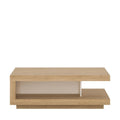 Lyon Designer Coffee Table in Riviera Oak/White High Gloss - image 2