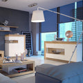 Lyon Designer Coffee Table in Riviera Oak/White High Gloss - image 4