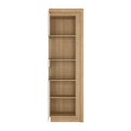 Lyon Tall Narrow Display Cabinet (LHD) in Riviera Oak/White High Gloss - image 3