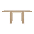 Lyon Small Extending Dining Table 90-180cm in Riviera Oak/White High Gloss - image 2