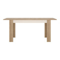 Lyon Medium Extending Dining Table 140-180cm in Riviera Oak/White High Gloss - image 2