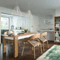 Lyon Medium Extending Dining Table 140-180cm in Riviera Oak/White High Gloss - image 3