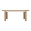 Lyon Large Extending Dining Table 160-200cm in Riviera Oak/White High Gloss - image 2