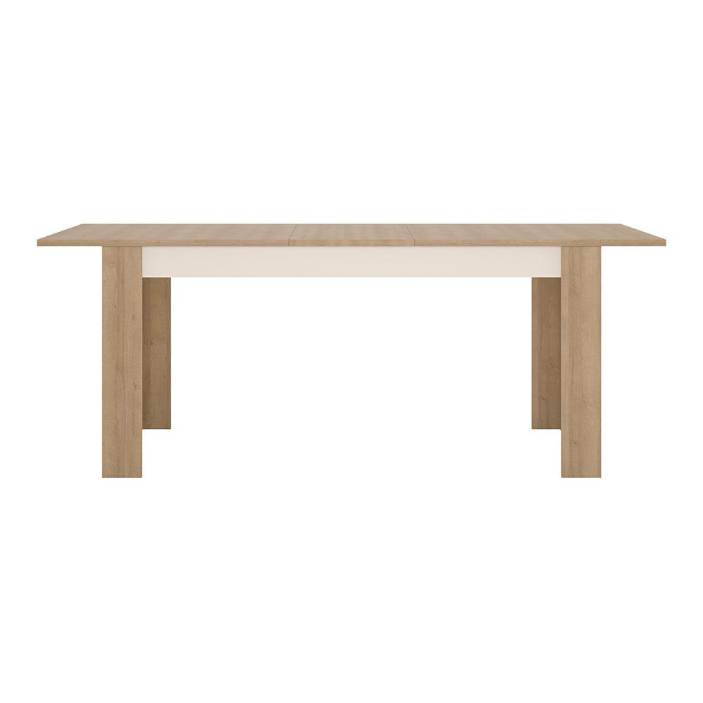 Lyon Large Extending Dining Table 160-200cm in Riviera Oak/White High Gloss - image 2