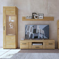 Cortina Tall Glazed Display Cabinet (RH) in Grandson Oak - image 4
