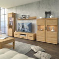 Cortina Low Wide 2 Door Display Cabinet in Grandson Oak - image 3