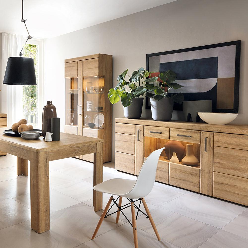 Cortina 4 Door Wide Glazed Sideboard in Grandson Oak - image 4