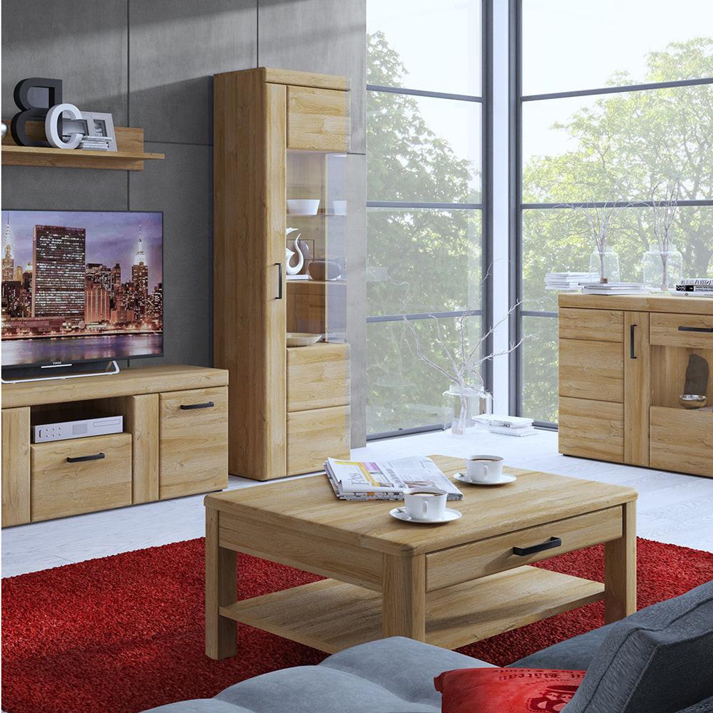 Cortina 4 Door Wide Glazed Sideboard in Grandson Oak - image 5