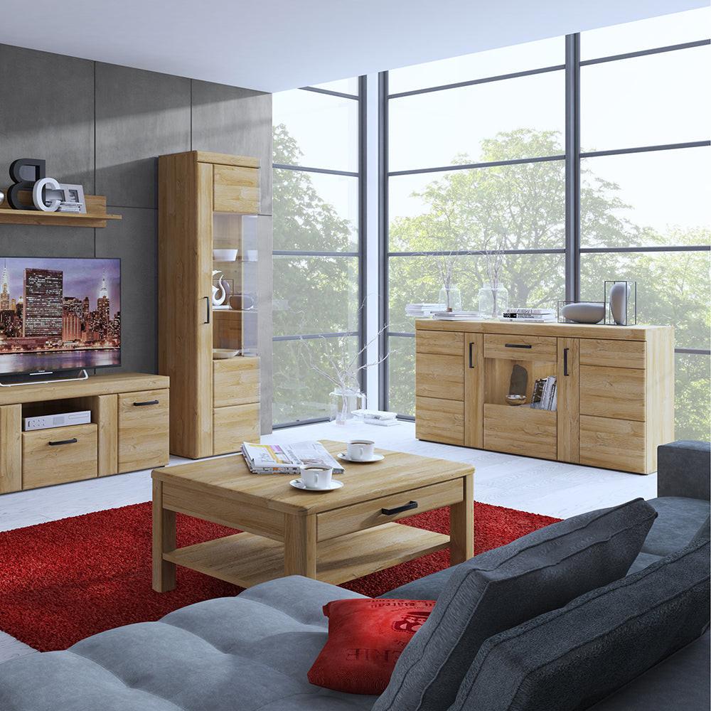 Cortina 2 Drawer TV Cabinet in Grandson Oak - image 3