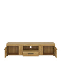 Cortina 2 Door 1 Drawer Wide TV Cabinet in Grandson Oak - image 2