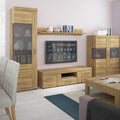 Cortina 2 Door 1 Drawer Wide TV Cabinet in Grandson Oak - image 5