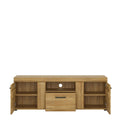 Cortina 2 Door 1 Drawer Tall TV Cabinet in Grandson Oak - image 2