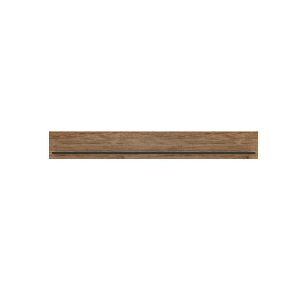 Brolo 167cm Wall Shelf with a Walnut and Dark Panel Finish - image 2