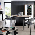 Brolo Extending Dining Table 160-200cm in Walnut and Dark Panel Finish - image 3